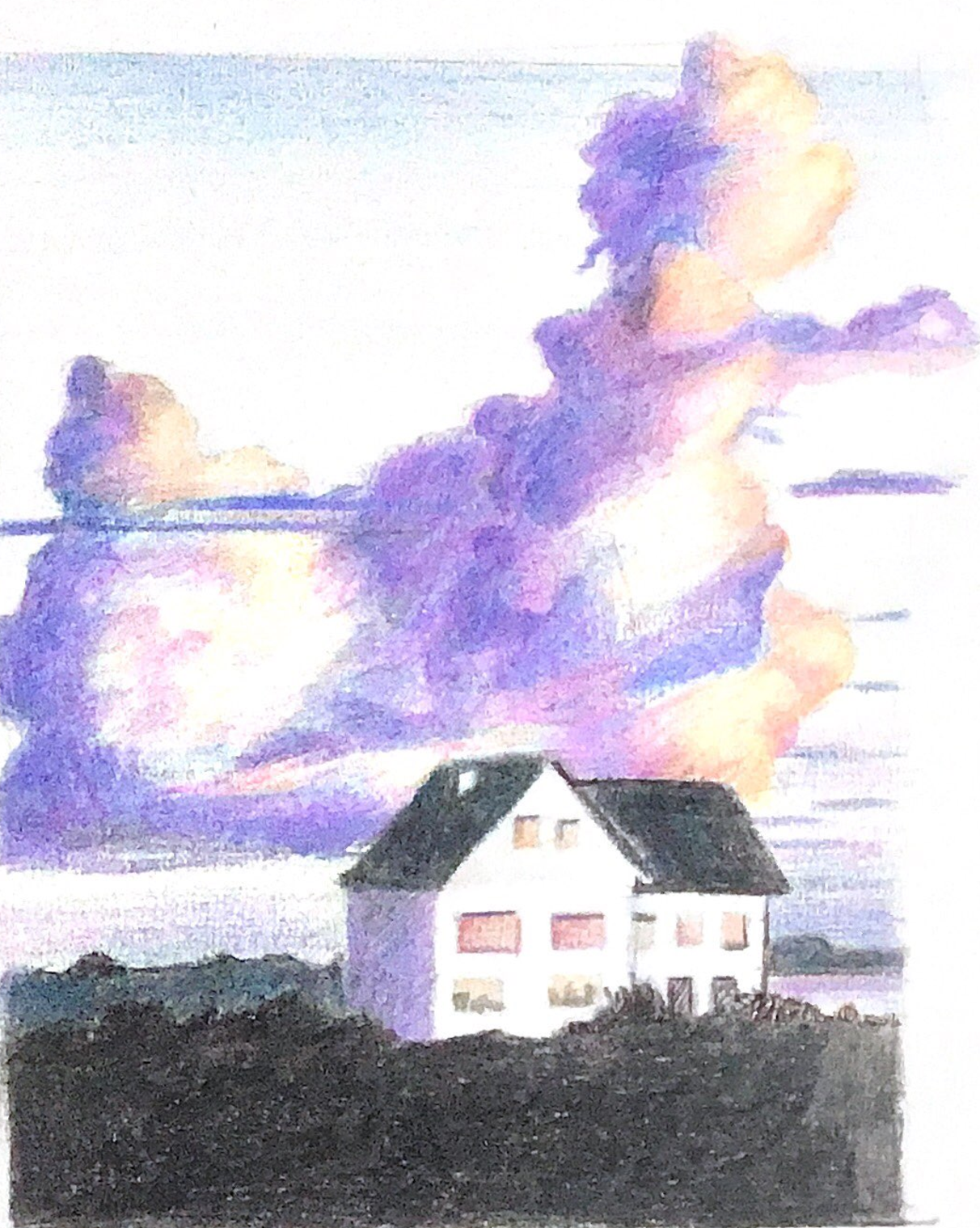  Illustration au crayon de couleur 